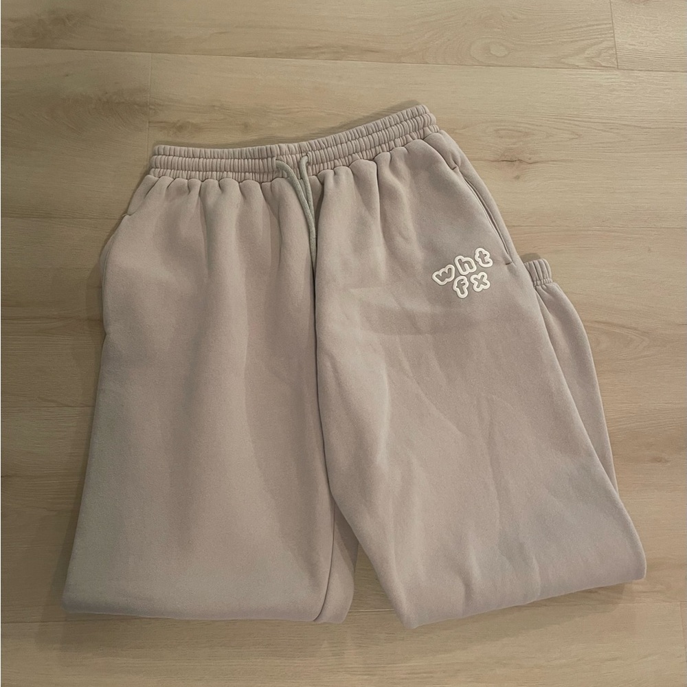 White Fox Beige Sweatpants